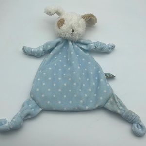 Bunnies By The Bay Lovey Dog Puppy Security Toy Knots Blue Polka Dots